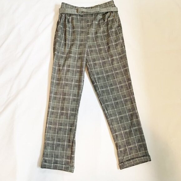 5/$25 Azalea San Francisco Made in USA black white plaid skinny trouser pants - Picture 1 of 9